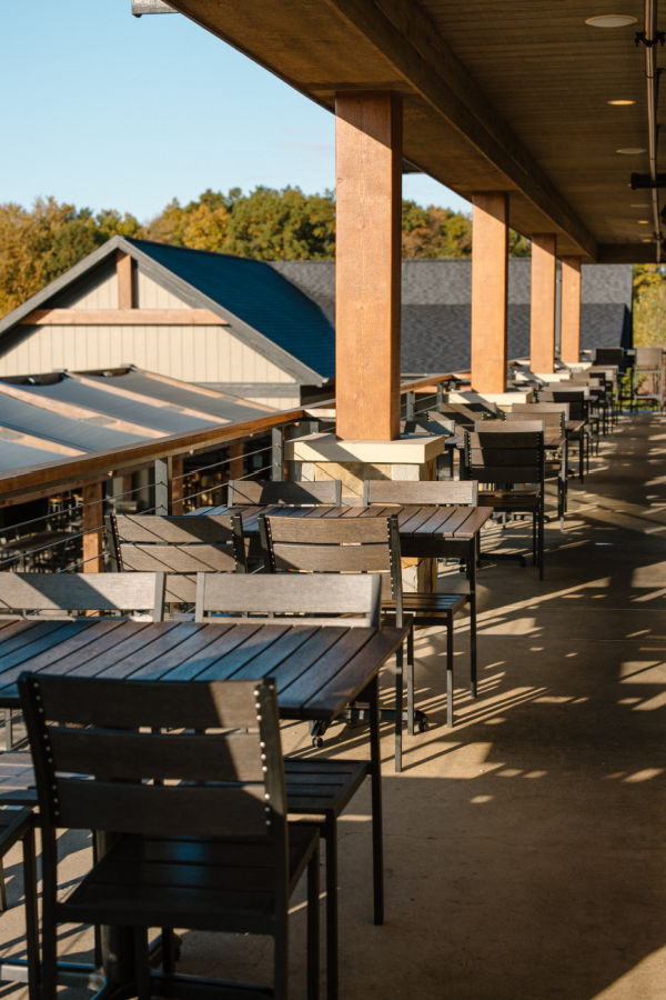 Outdoor seating at Archival Brewing