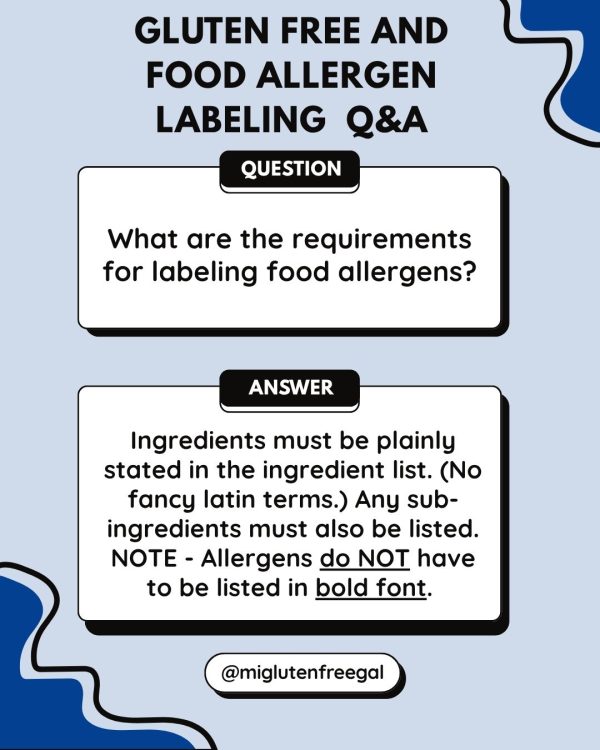 What are the Requirements for Labeling Gluten And Food Allergens in the United States?