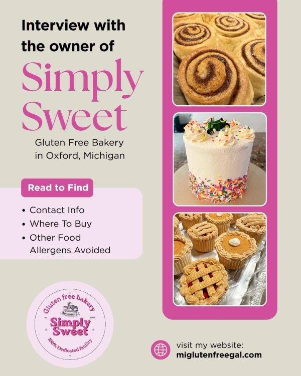 Simply Sweet Gluten Free Home Bakery Oxford, Michigan