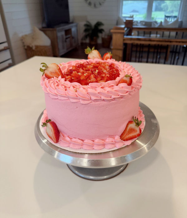 Sister Sue's Gluten Free Bakery Strawberry Cake - Laingsburg, MI