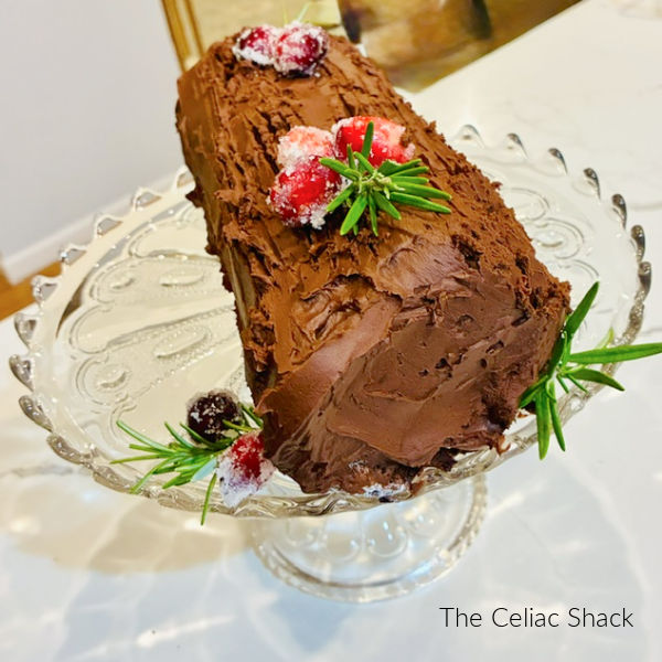 Gluten Free Yule Log Cake from THe Celiac Shack in Richmond Michigan