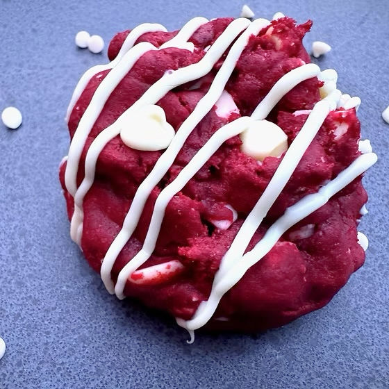 The Gordie Howe Cookie is a red velvet cookie with white chocolate chips - an homage to the Detroit Red Wings.