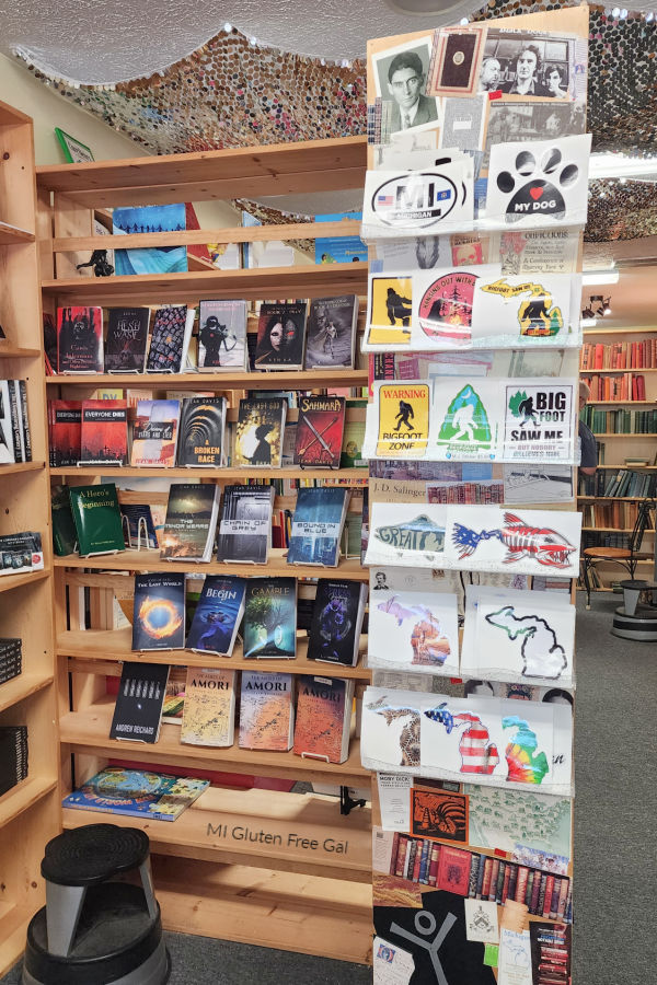 Newaygo Bookstore offers many kinds of books, including Michigan authors.